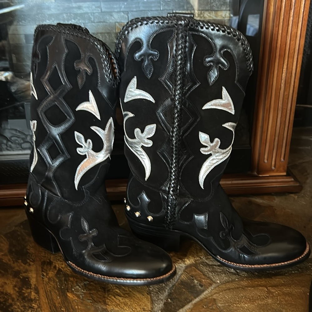 Rocketbuster Boots Black and Silver Ankle Booties - Picture 4 of 10